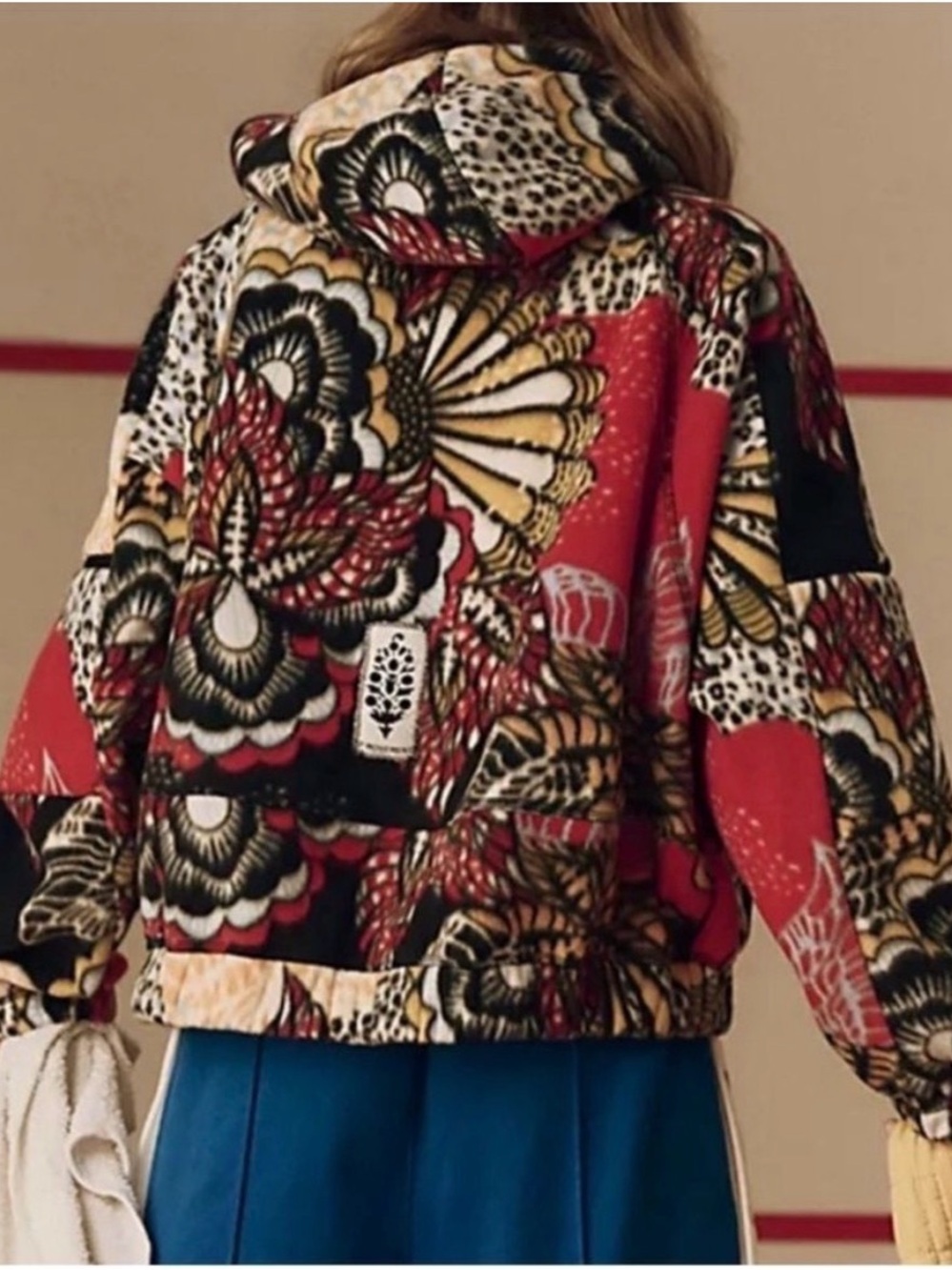 Free People Wild and Free Printed Fleece Pullover